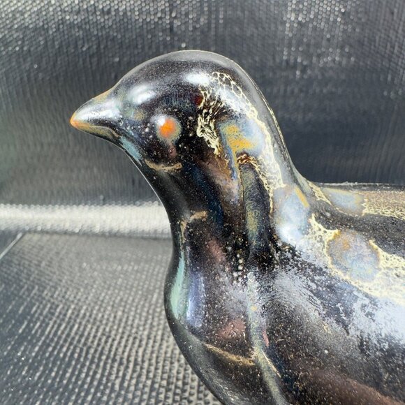 Vintage 1960s Chinese Ceramic Quail Figurine Hand Made Stoneware Pottery Bird - Picture 7 of 13